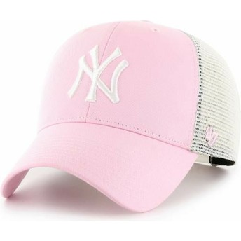 Boné trucker rosa claro MVP Flagship da New York Yankees MLB da 47 Brand