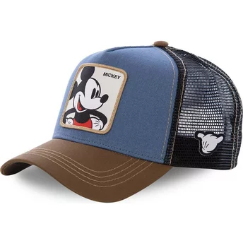 Boné trucker azul, preto e castanho Mickey Mouse MIC1 Disney da Capslab