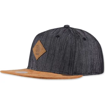 Boné plano preto snapback Linen 2015 da Djinns