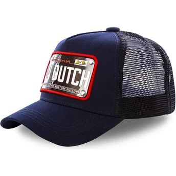 Boné trucker azul marinho com placa California CAL2 da Von Dutch
