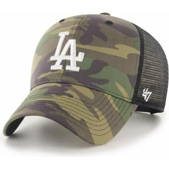Boné trucker camuflagem com logo branco MVP Branson 2 da Los Angeles Dodgers MLB da 47 Brand