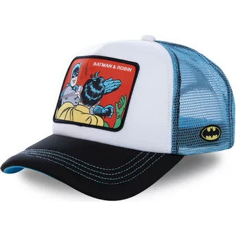 Boné trucker branco e azul Batman & Robin MEM4 DC Comics da Capslab