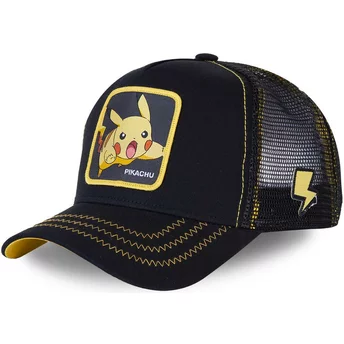 Boné trucker preto Pikachu PIK7 Pokémon da Capslab