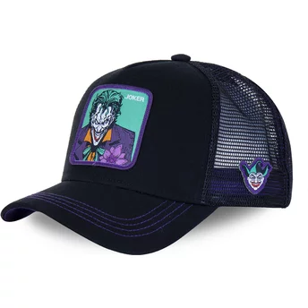 Boné trucker preto e violeta Joker JKR2 DC Comics da Capslab