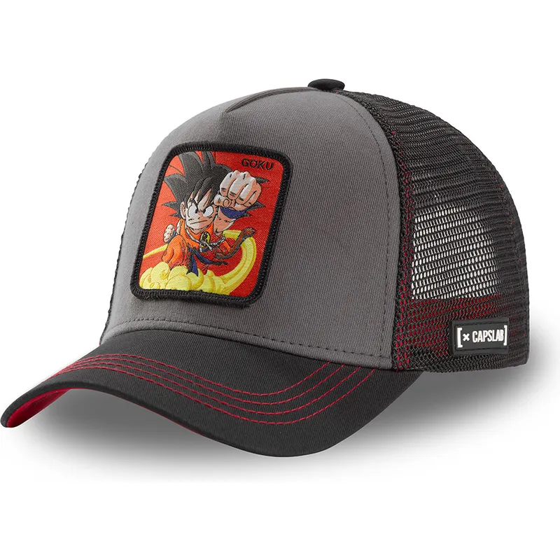 Boné trucker branco, preto e laranja Son Goku Criança DB3 GOK2