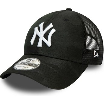 Boné curvo camuflagem preto ajustável 9FORTY Home Field da New York Yankees MLB da New Era