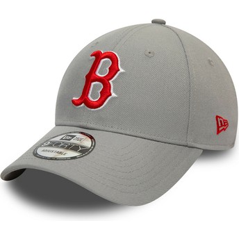 Boné curvo cinza snapback 9FORTY REPREVE Pop Logo da Boston Red Sox MLB da New Era
