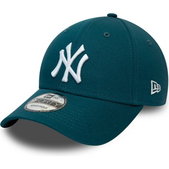 Boné curvo azul ajustável 9FORTY League Essential da New York Yankees MLB da New Era