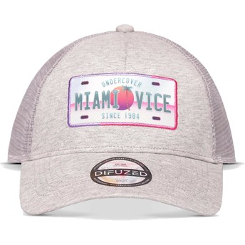 Boné trucker cinza snapback Miami Vice da Difuzed