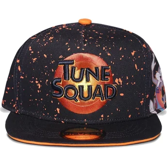 Boné plano preto e laranja snapback Bugs Bunny Space Jam Looney Tunes da Difuzed