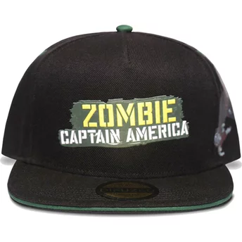 Boné plano preto snapback Capitão América Zombie What If…? Marvel Comics da Difuzed