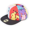 bone-plano-multicolor-snapback-pikachu-squirtle-gengar-psyduck-jigglypuff-multi-pop-art-pokemon-da-difuzed