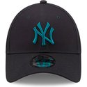 bone-curvo-azul-marinho-ajustavel-com-logo-azul-9forty-league-essential-da-new-york-yankees-mlb-da-new-era