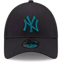 bone-curvo-azul-marinho-ajustavel-com-logo-azul-9forty-league-essential-da-new-york-yankees-mlb-da-new-era
