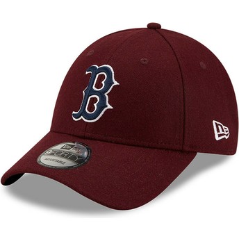 Boné curvo grená ajustável 9FORTY Winterized da Boston Red Sox MLB da New Era