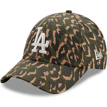 Boné curvo camuflagem ajustável 9FORTY All Over Camo da Los Angeles Dodgers MLB da New Era