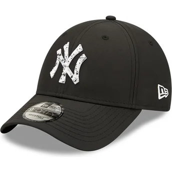 Boné curvo preto ajustável 9FORTY Sports Clip da New York Yankees MLB da New Era