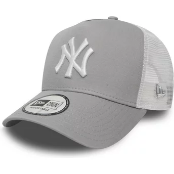 Boné trucker cinza para criança A Frame Clean da New York Yankees MLB da New Era