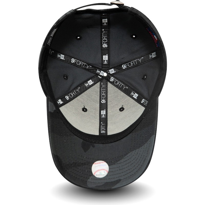 bone-curvo-camuflagem-preto-ajustavel-para-crianca-com-logo-preto-9forty-league-essential-da-new-york-yankees-mlb-da-new-era