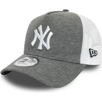 Boné trucker cinza escuro e branco A Frame Camisola Essential da New York Yankees MLB da New Era