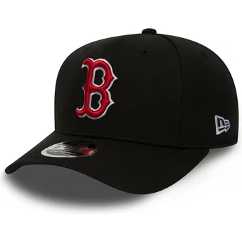 Boné curvo preto snapback 9FIFTY Stretch Snap da Boston Red Sox MLB da New Era