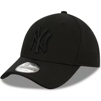 Boné curvo preto justo com logo preto 39THIRTY Diamond Era da New York Yankees MLB da New Era