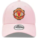 bone-curvo-rosa-ajustavel-para-crianca-9forty-da-manchester-united-football-club-premier-league-da-new-era