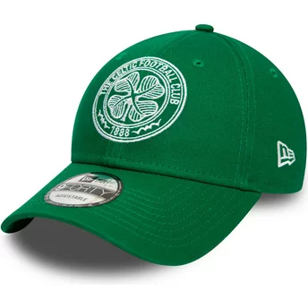 Boné curvo verde ajustável 9FORTY da Celtic Football Club Scottish Premiership da New Era