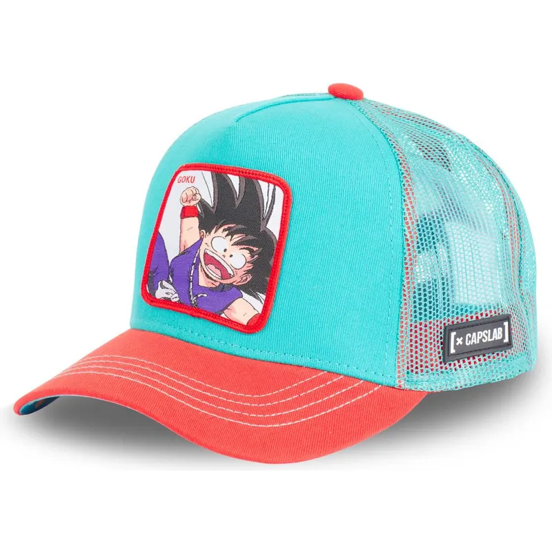 Boné trucker branco, preto e laranja Son Goku Criança DB3 GOK2