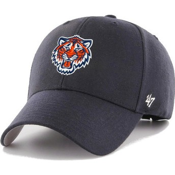 Boné curvo azul marinho ajustável MVP Logo da Detroit Tigers MLB da 47 Brand