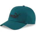 bone-curvo-verde-ajustavel-com-logo-preto-essentials-da-puma