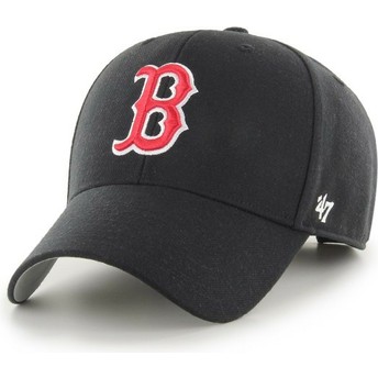 Boné curvo preto ajustável MVP da Boston Red Sox MLB da 47 Brand
