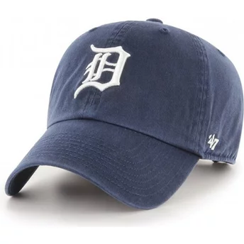 Boné curvo azul marinho dos Detroit Tigers MLB Clean Up da 47 Brand