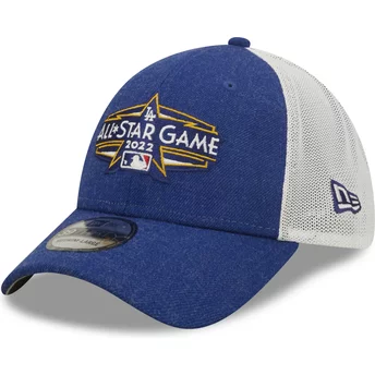 Boné trucker azul e branco justo 39THIRTY All Star Game Logo da Los Angeles Dodgers MLB da New Era