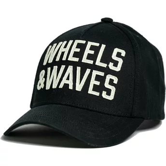 Boné curvo preto snapback Classic WW22 da Wheels And Waves