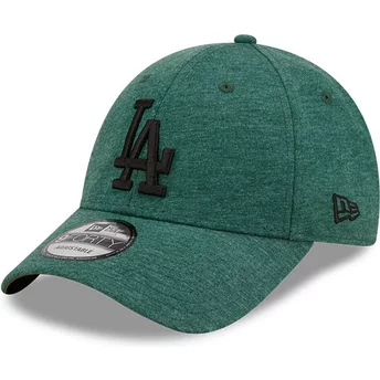 Boné curvo verde ajustável com logo preto 9FORTY Camisola Essential da Los Angeles Dodgers MLB da New Era