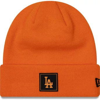 Gorro laranja Neon Team Cuff da Los Angeles Dodgers MLB da New Era