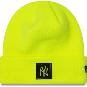 Gorro amarelo Neon Team Cuff da New York Yankees MLB da New Era