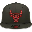 bone-plano-preto-snapback-com-logo-vermelho-9fifty-neon-pack-da-chicago-bulls-nba-da-new-era