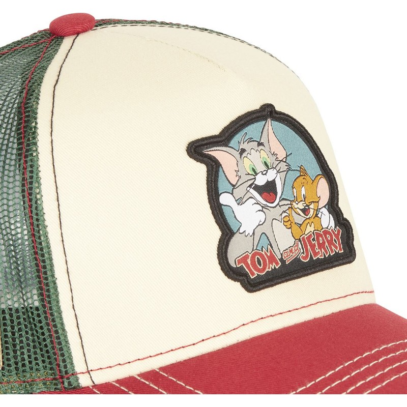 bone-trucker-bege-verde-e-vermelho-tom-and-jerry-tj2-looney-tunes-da-capslab