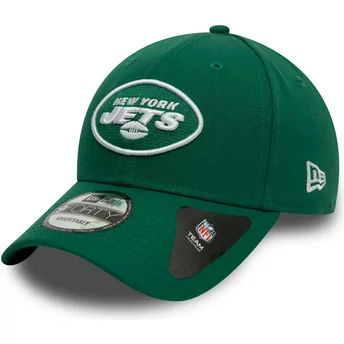 Boné curvo verde ajustável 9FORTY The League da New York Jets NFL da New Era