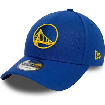 Boné curvo azul ajustável 9FORTY The League da Golden State Warriors NBA da New Era