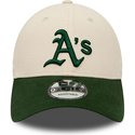 bone-curvo-bege-e-verde-ajustavel-9forty-da-oakland-athletics-mlb-da-new-era