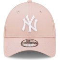 bone-curvo-rosa-ajustavel-com-logo-branco-9forty-league-essential-da-new-york-yankees-mlb-da-new-era