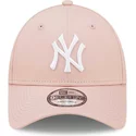 bone-curvo-rosa-ajustavel-com-logo-branco-9forty-league-essential-da-new-york-yankees-mlb-da-new-era