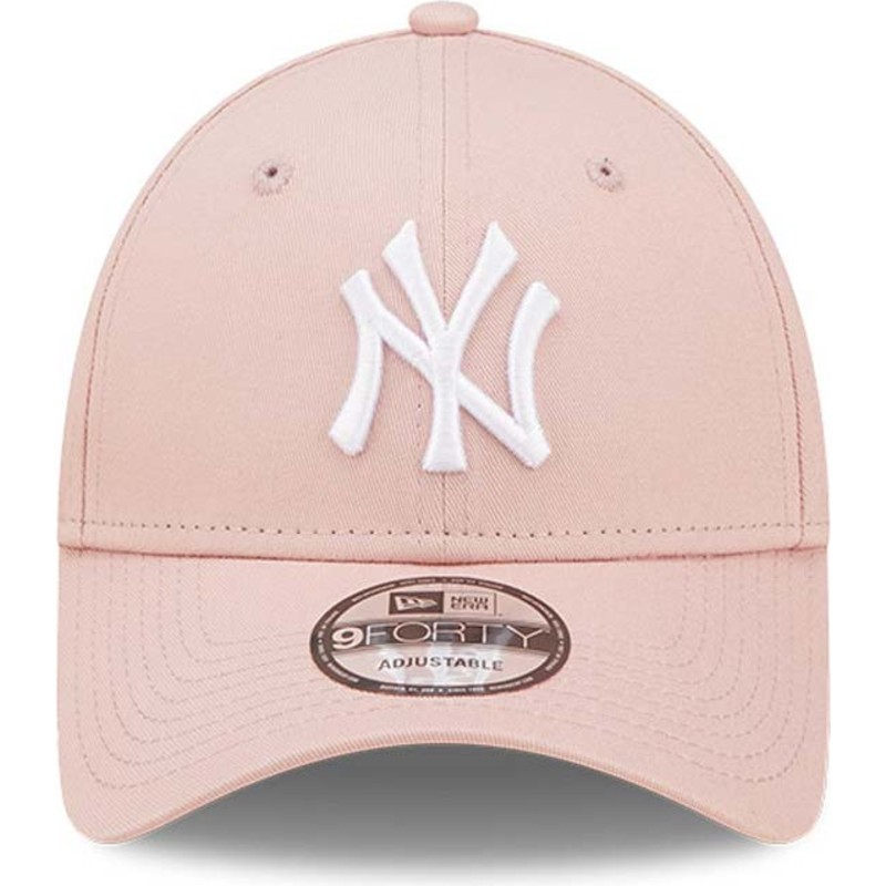 bone-curvo-rosa-ajustavel-com-logo-branco-9forty-league-essential-da-new-york-yankees-mlb-da-new-era