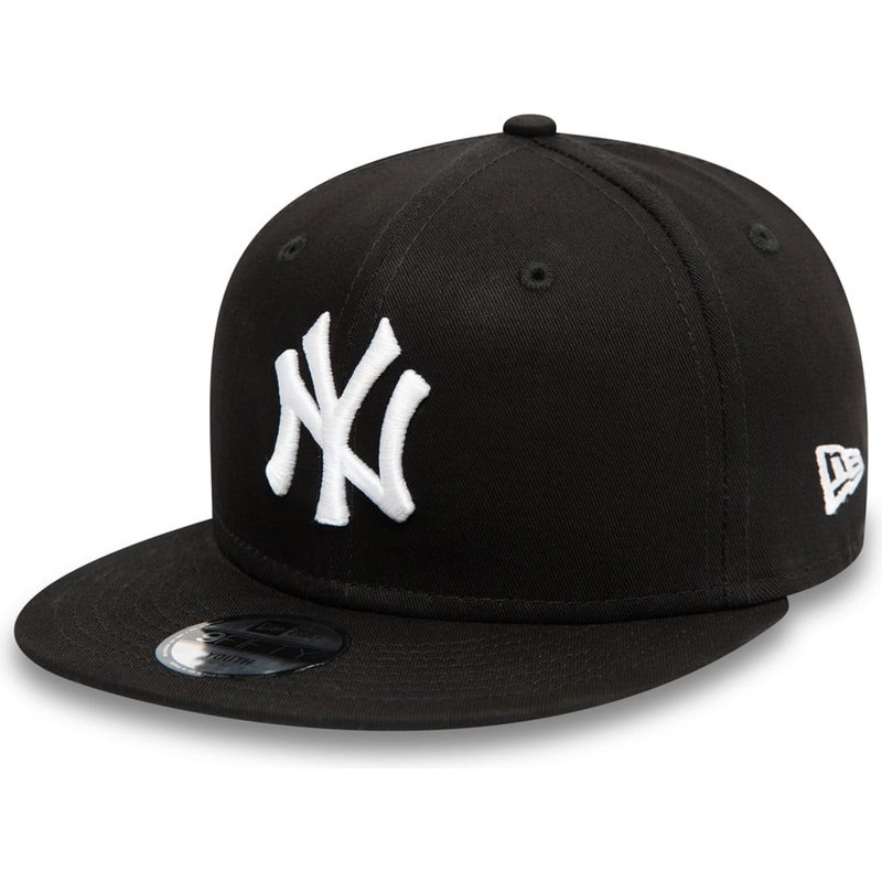 bone-plano-preto-snapback-para-crianca-9fifty-essential-da-new-york-yankees-mlb-da-new-era
