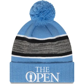 Gorro azul e preto com pompom Sport da The Open Championship da New Era