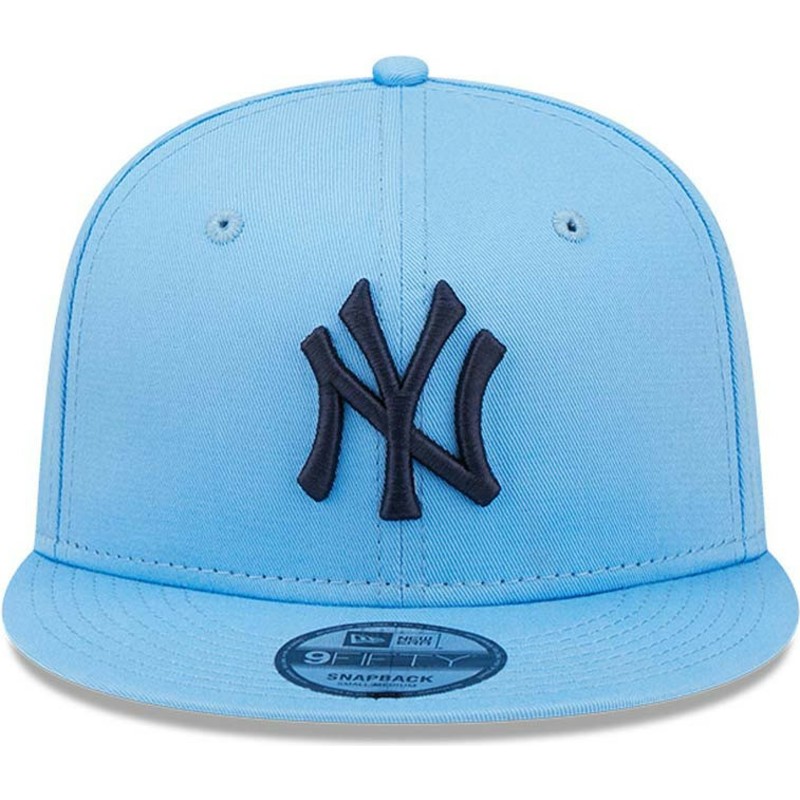 bone-plano-azul-snapback-com-logo-azul-9fifty-league-essential-da-new-york-yankees-mlb-da-new-era