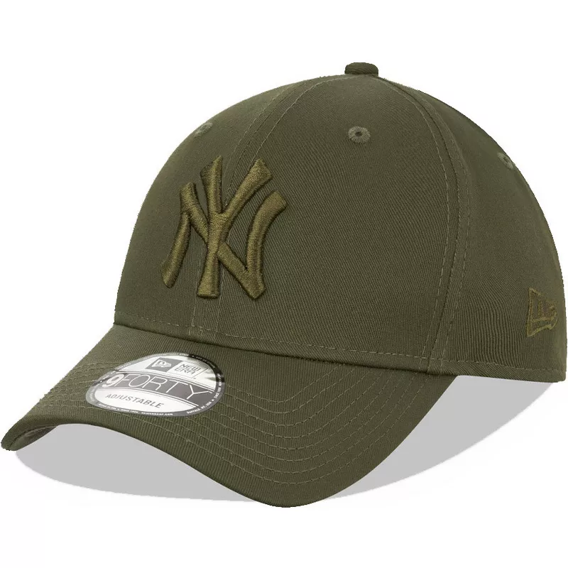 bone-curvo-verde-snapback-com-logo-verde-9forty-league-essential-da-new-york-yankees-mlb-da-new-era